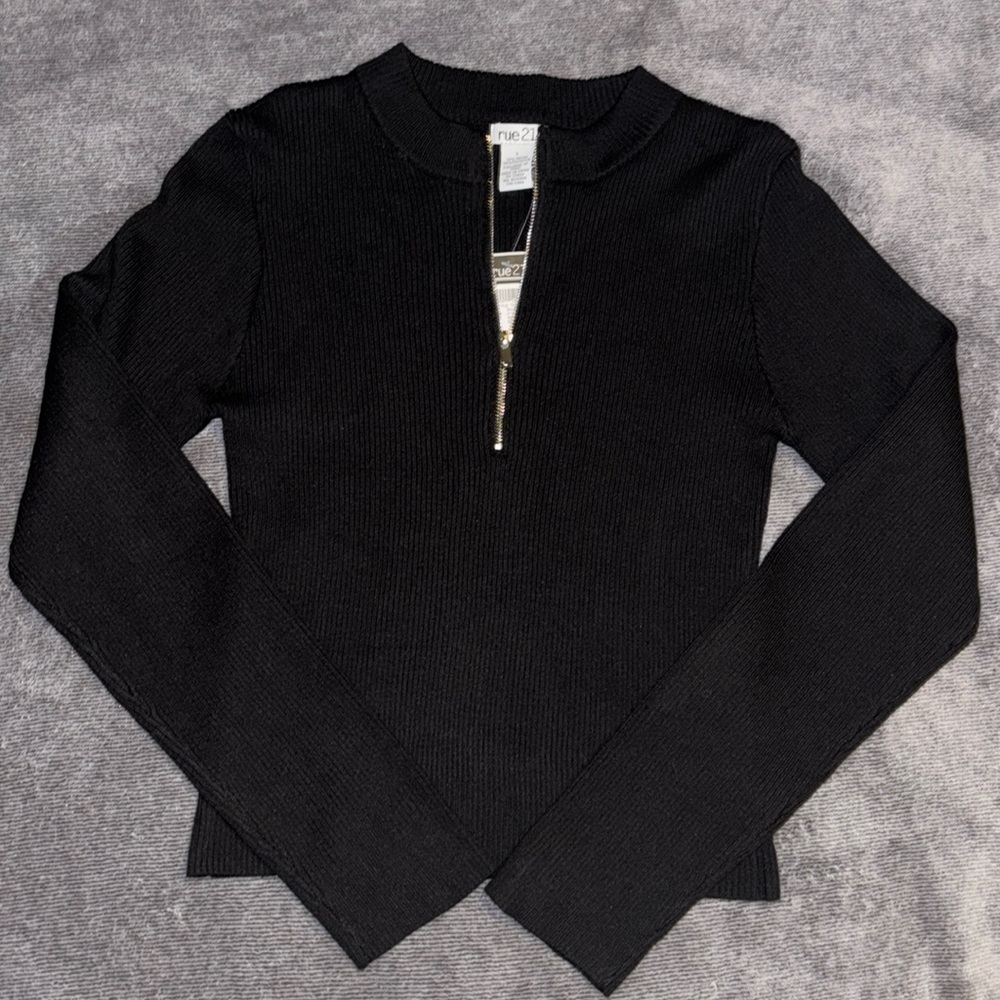 NWT Ribbed Half Zip